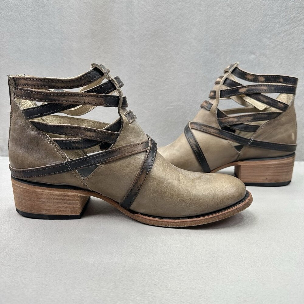 Freebird by Steven Stair Womens Size 9 Caged Summer Boots Distressed Leather - Picture 5 of 8